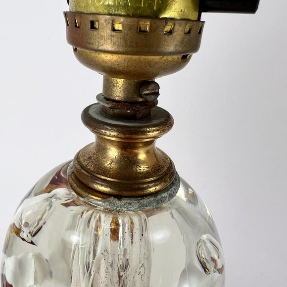 Vtg Joe St Clair Accent Lamp Bubbles Clear White Red Paperweight Signed Joe - Picture 11 of 16